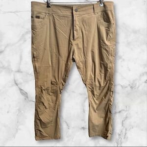 Kuhl Outdoor Pants Men 40x30 Fit 42x30 Khaki Hiking Casual‎ 8 Mesh Lined Pocket